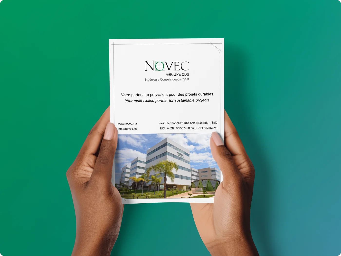 Plaquette commerciale Novec — supports de prospection pour les appels d'offres publics