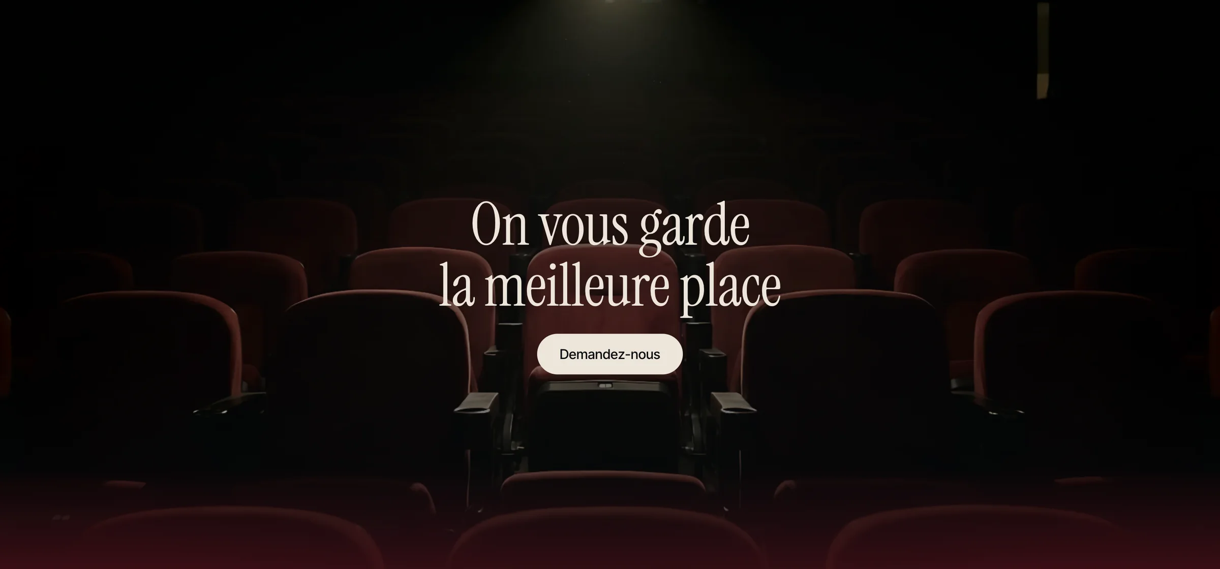 Page d'accueil du site Seat you there, conciergerie d'événements à Paris, vidéo d'ouverture plein cadre